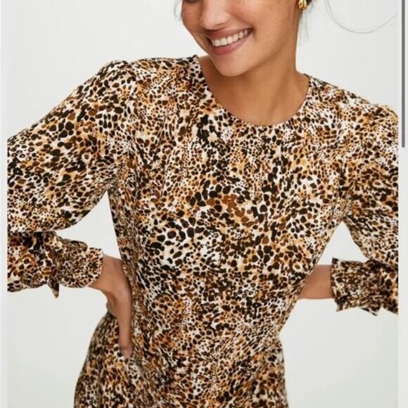 Aritzia Wilfred Baroque Dress In Giselle/Bison Size 2 - Picture 2 of 9